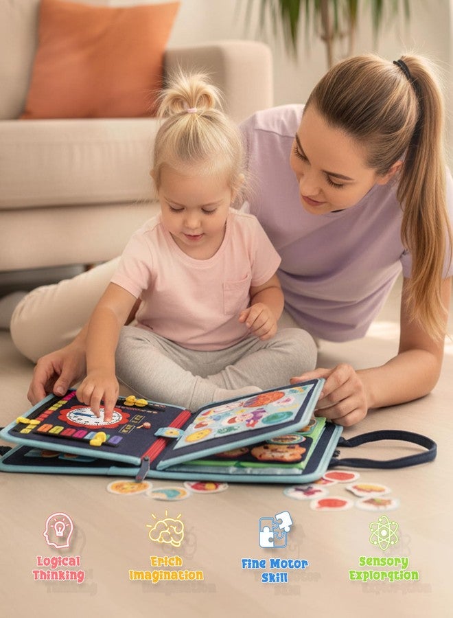 LADFAR Busy Board for 1 Year Old, Busy Book for Toddlers 1-3, Montessori Toys for 1 Year Old, Educational Sensory Activities, Learning Toy Fine Motor Skills, Travel Toy for Toddler, Boy Birthday Gifts - Image 4