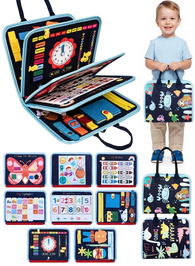 LADFAR Busy Board for 1 Year Old, Busy Book for Toddlers 1-3, Montessori Toys for 1 Year Old, Educational Sensory Activities, Learning Toy Fine Motor Skills, Travel Toy for Toddler, Boy Birthday Gifts - Image 1