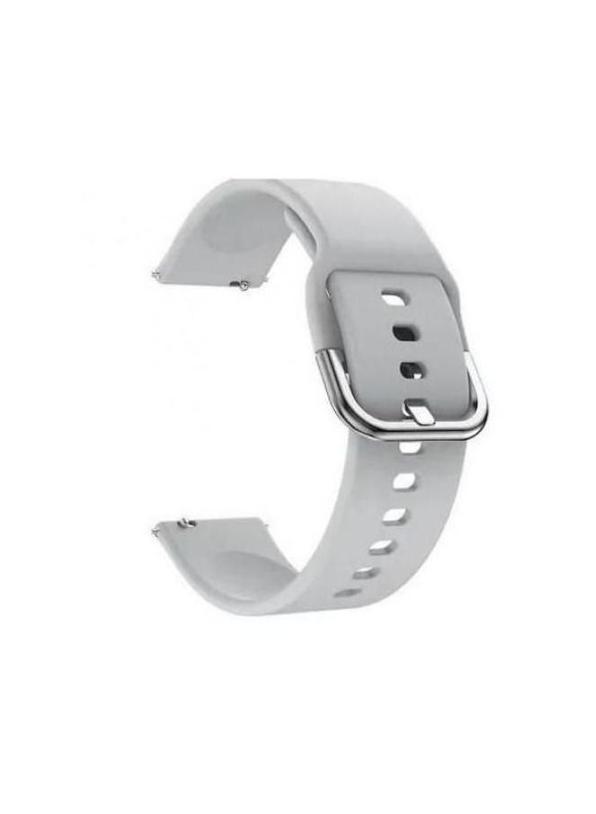 حزام رياضي من السيليكون مقاس 22 مم مع إبزيم سريع التحرير لساعة سامسونج جلاكسي 3 45 مم 46 جير اس 3  وهواوي جى تى 2 / 2 اى/ برو 46 مم رمادي - Image 1