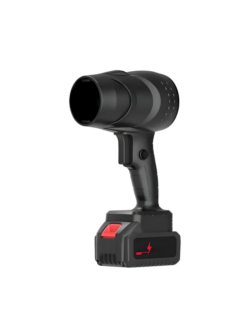 منفاخ هواء كهربائي محمول لاسلكي - 12000 دورة في الدقيقة / 30 متر في الثانية قوة توربو لتنظيف وتجفيف السيارة، مجفف هواء متعدد الأغراض مع بطارية ليثيوم قابلة لإعادة الشحن مثالي لتنظيف الغبار والأوراق والشوايات (قد يختلف التصميم) - Image 2