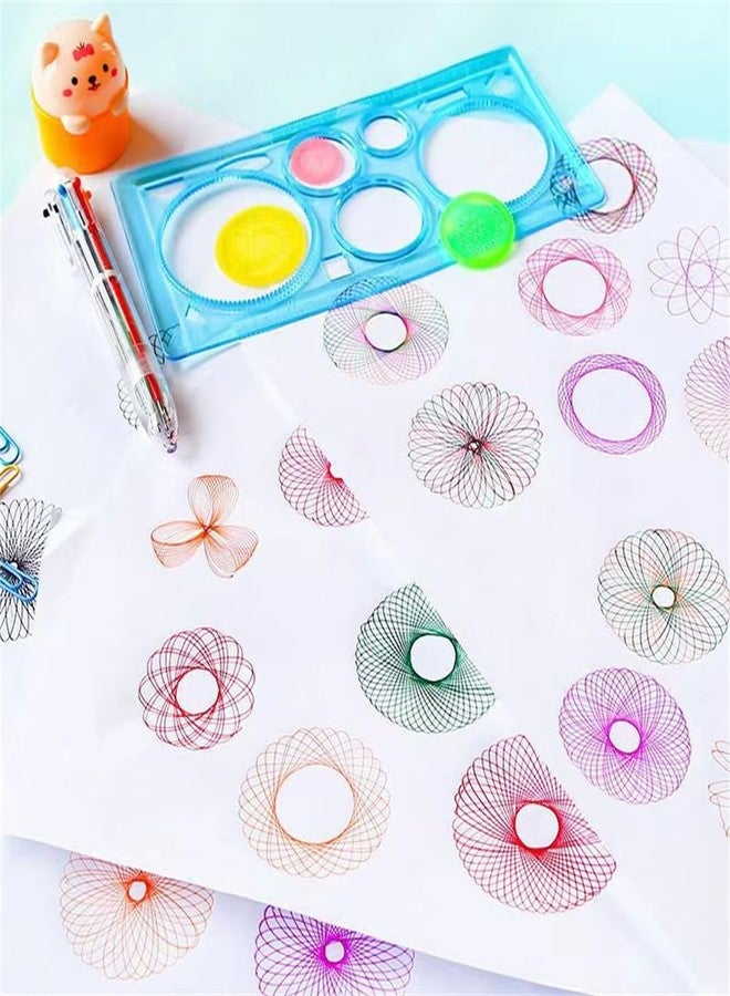 EYAKEG 1 Pcs Transparent Blue Plastic Washable Drawing Painting Graphics Stencils Scale Template Sets for Kid Craft, School Project - Image 4