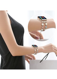 KASTWAVE Apple Watch Band 38mm/40mm 42mm/44mm Series 6 5 4 3 2 1&SE, Adjustable Wristband Handmade Night Luminous Pearl for iWatch Bracelet.  - Image 2