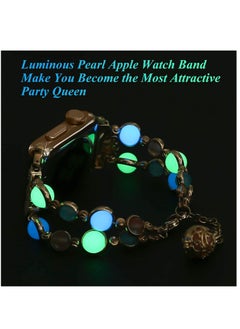 KASTWAVE Apple Watch Band 38mm/40mm 42mm/44mm Series 6 5 4 3 2 1&SE, Adjustable Wristband Handmade Night Luminous Pearl for iWatch Bracelet.  - Image 5