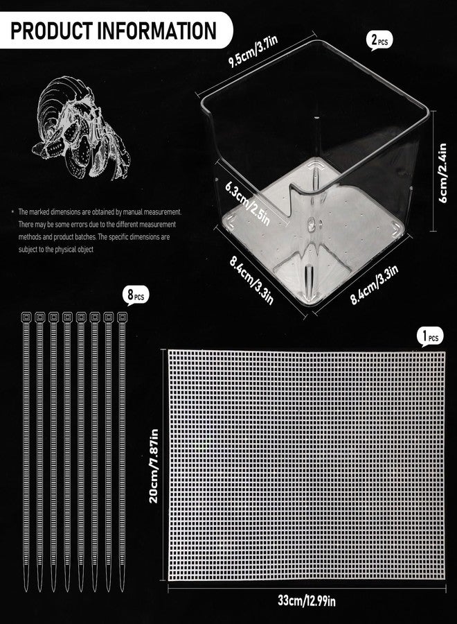 ATROPOS 2 Pack Hermit Crab Water Tank with Cuttable Climbing Ramp - Ideal Hermit Crab Pool & Play Tank for Small Animals - Perfect for Crawling Climbing and Fun - Image 2