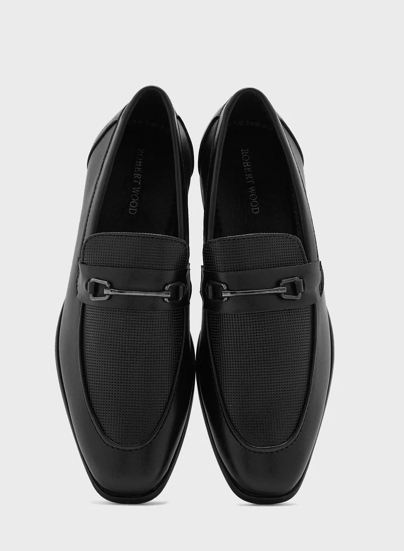 Robert Wood Perforation Detail Formal Slip Ons