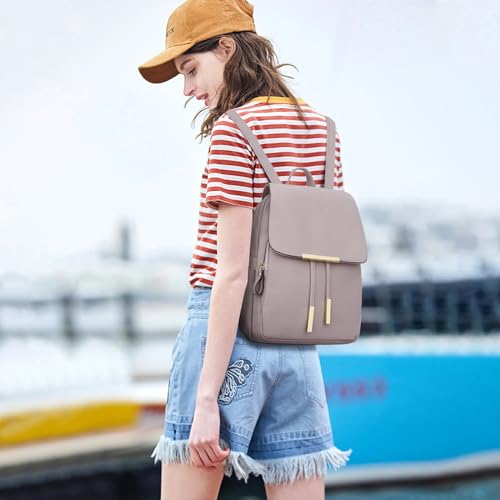 KKXIU Trendy Leather Backpack Purse for Women and Ladies Shoulder Travel Daypacks Bags (A-Pink) - Image 2
