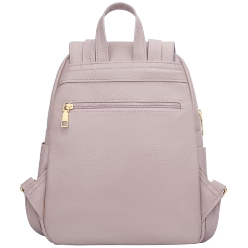 KKXIU Trendy Leather Backpack Purse for Women and Ladies Shoulder Travel Daypacks Bags (A-Pink) - Image 4