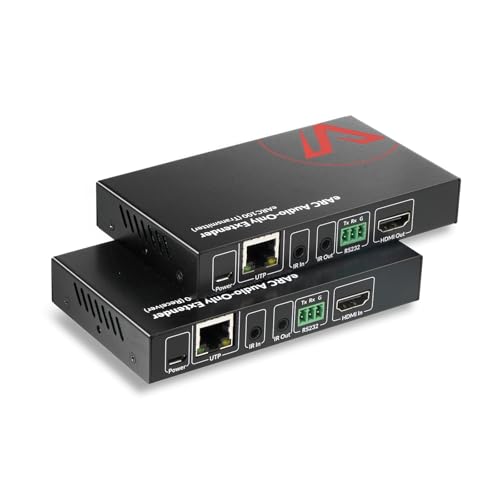 v AV Access AV Access eARC & ARC Audio Extender Over Cat 5e/6/6a/7 Ethernet Cable Up to 100m/330ft, Audio Extender with 2-Way IR, RS232 & CEC, Ideal for Home Theater - Image 1