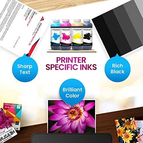 Splashjet T664 Compatible Refill Black Ink for Epson L100, L110, L130, L200, L210, L220, L300, L310, L350, L355, L360, L361, L365, L380, L385, L405, L565, L605, L1300-1Kg (Black) - 505266 - Image 4