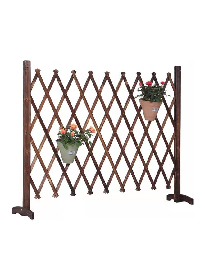HOME TASTE Hometaste Versatile Wooden Trellis Fence Expandable, Freestanding, Pet-Friendly, And Decorative - Ideal For Garden, Flower Beds, And Climbing Plants (5, Brown) 