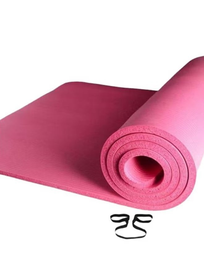 BORTONY Everyday Essentials Extra Thick High-Density Anti-Tear Exercise Yoga Mat with Carrying Strap  - Image 3
