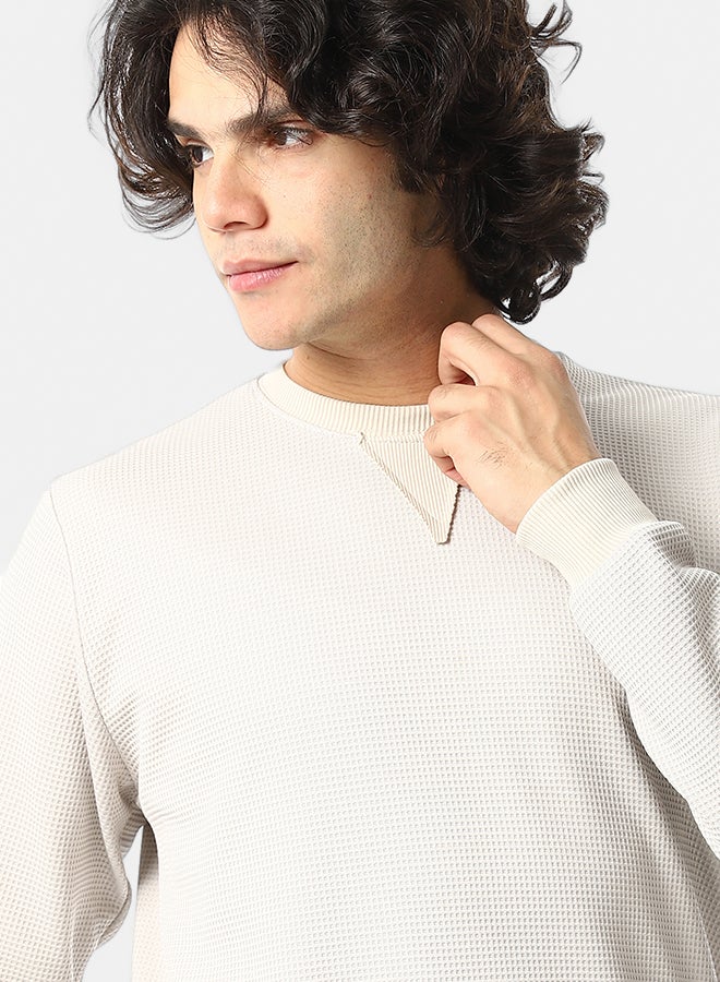 Red Circle Knitted Casual Pullover - Image 4