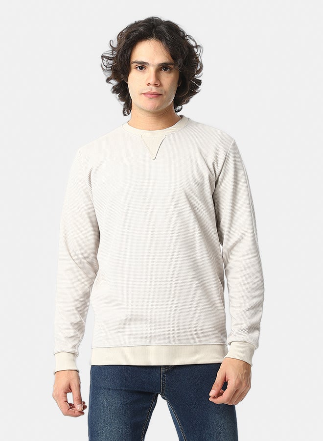Red Circle Knitted Casual Pullover - Image 1