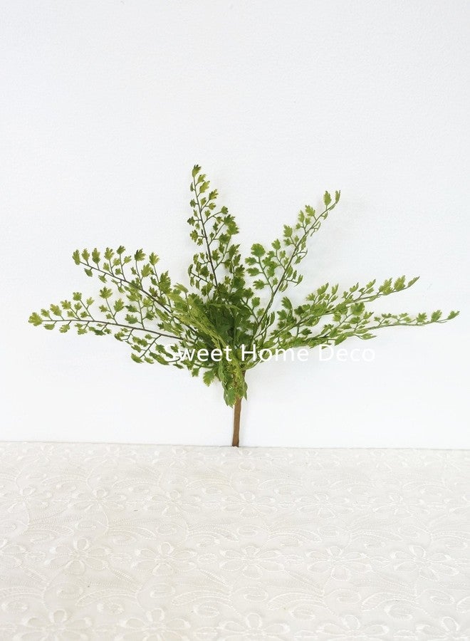Sweet Home Deco 12'' UV Protected Green Fern Artificial Bush Indoor/Outdoor Greenery Set of 3 (Maidenhair Fern x3) - Image 5