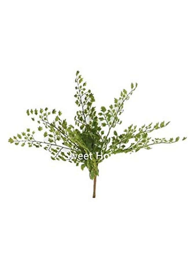 Sweet Home Deco 12'' UV Protected Green Fern Artificial Bush Indoor/Outdoor Greenery Set of 3 (Maidenhair Fern x3) - Image 1
