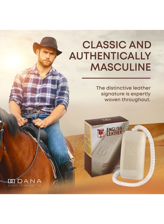 دانا صابون دانا إنجلش الجلدي على حبل للرجال (عبوة من 6 قطع) - Image 4