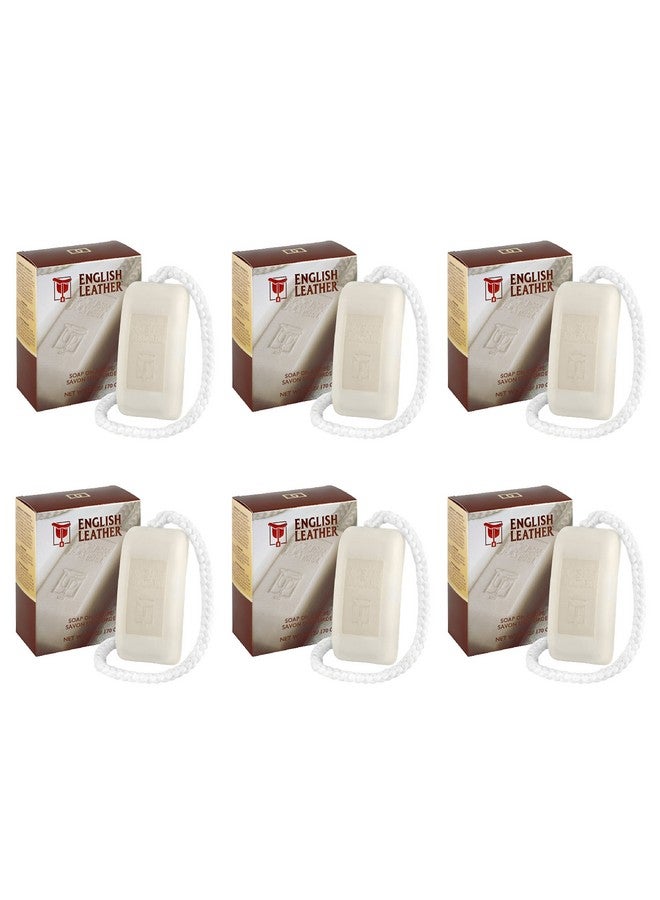 دانا صابون دانا إنجلش الجلدي على حبل للرجال (عبوة من 6 قطع) - Image 1