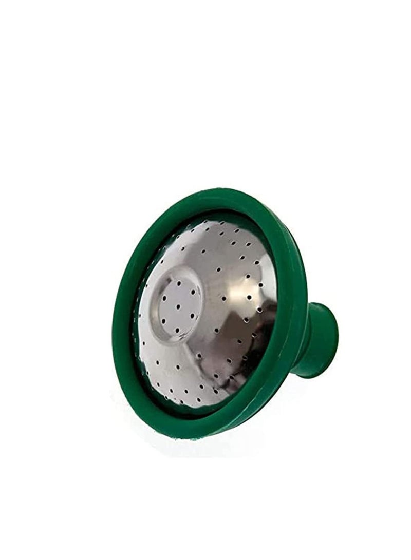 Y&D Watering Can Rose, Garden Water Sprinkler Sprayer Universal Fine Rose Head Plated Shoe Durable Fit All (Green & Silver) - Image 2