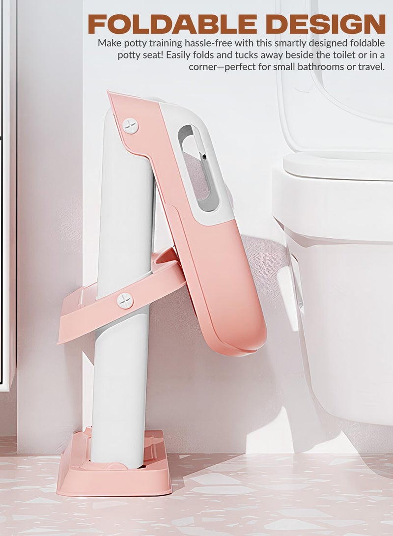 BAYBEE Baby Potty Seat With Ladder for Kids, Western Toilet Training Chair with Splash Guard & Cushion Seat | Toddler Toilet Seat | Potty Seat for 1-8 Years Boys & Girls - Image 3