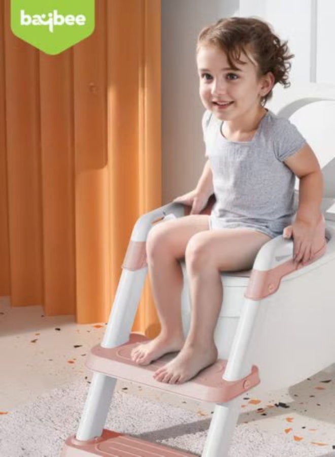 BAYBEE Baby Potty Seat With Ladder for Kids, Western Toilet Training Chair with Splash Guard & Cushion Seat | Toddler Toilet Seat | Potty Seat for 1-8 Years Boys & Girls - Image 2
