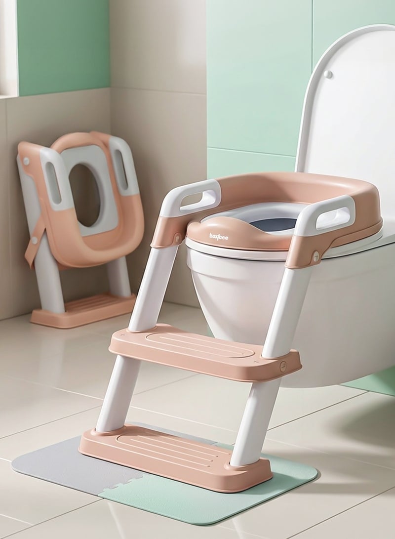 BAYBEE Baby Potty Seat With Ladder for Kids, Western Toilet Training Chair with Splash Guard & Cushion Seat | Toddler Toilet Seat | Potty Seat for 1-8 Years Boys & Girls - Image 1