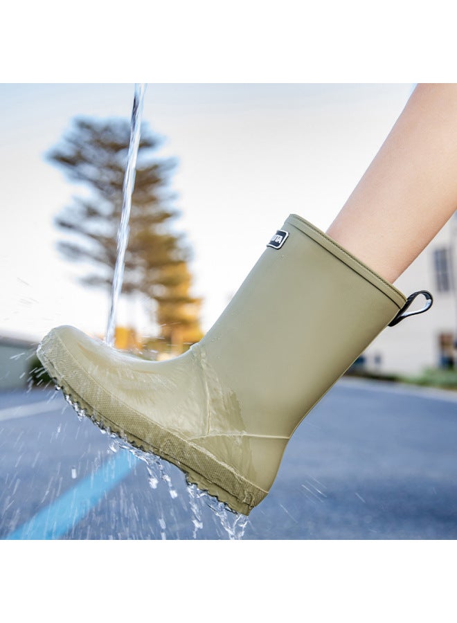 And Korean Style Export Fashion Outdoor High-top Rain Boots For Women, Long Waterproof Shoes, New Model Water Shoes, Slip-on Shoes For Children