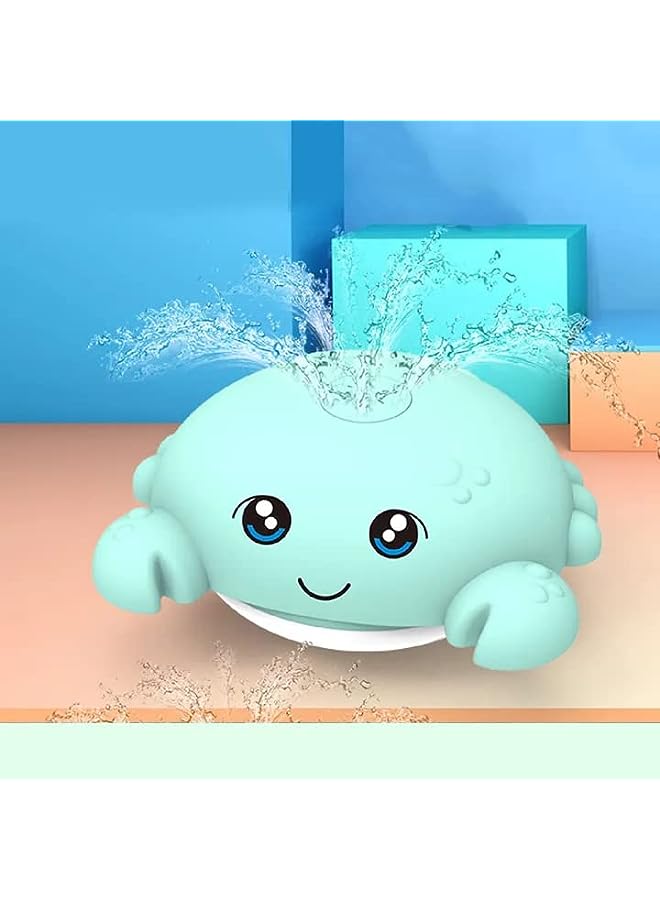 vesus Style Bath Toy with LED Light and 4 different Electric water Spraying Modes for Toddlers, Spray Water Bath Toy, Swimming Pool Bathroom Shower Water Toy for kids (Blue Crab) - Image 2