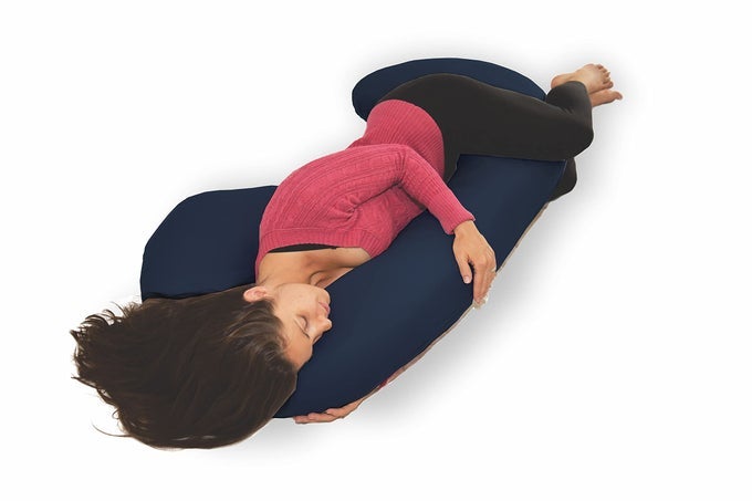 NEW MICROFIBER ZIPPERED REPLACEMENT MATERNITY BODY PILLOW COVER BLUE