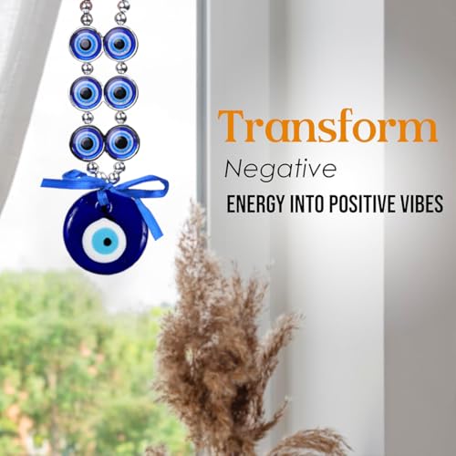 PACKNBUY Turkish Evil Eye Wall Hanging Nazar Battu for Home Entrance Main Door Vastu Feng Shui Protection Good Luck Positive Energy Decor for Office Shop - Image 5
