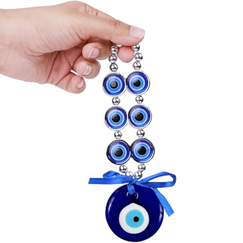 PACKNBUY Turkish Evil Eye Wall Hanging Nazar Battu for Home Entrance Main Door Vastu Feng Shui Protection Good Luck Positive Energy Decor for Office Shop - Image 1