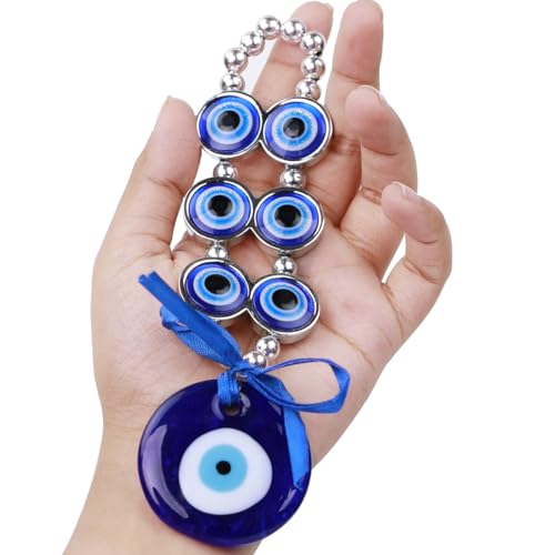 PACKNBUY Turkish Evil Eye Wall Hanging Nazar Battu for Home Entrance Main Door Vastu Feng Shui Protection Good Luck Positive Energy Decor for Office Shop - Image 2