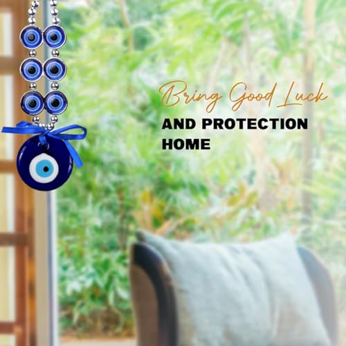 PACKNBUY Turkish Evil Eye Wall Hanging Nazar Battu for Home Entrance Main Door Vastu Feng Shui Protection Good Luck Positive Energy Decor for Office Shop - Image 4