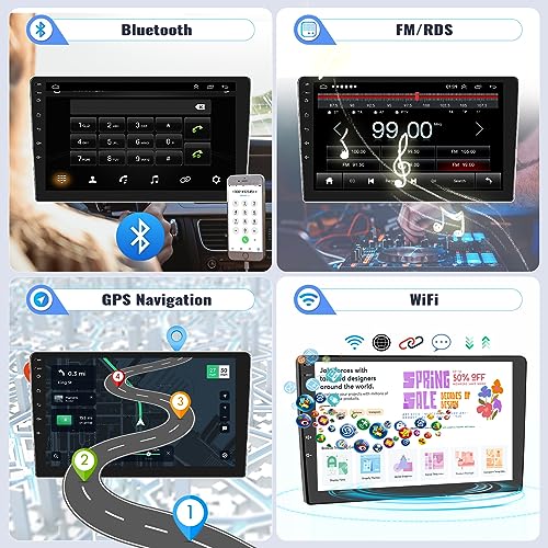 SIXWIN 1G+32G Android Car Stereo Radio for Hyundai Elantra 2011 2012 2013 with Wireless Apple Carplay Android Auto Bluetooth 9 inch Touchscreen with GPS Navigation WiFi HiFi FM RDS Backup Camera MIC - Image 5