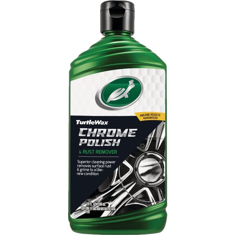 TurtleWax Turtle Wax Chrome Polish & Rust Remover 296Ml, Removes surface rust, grime, and oxidation effectively, - Image 1
