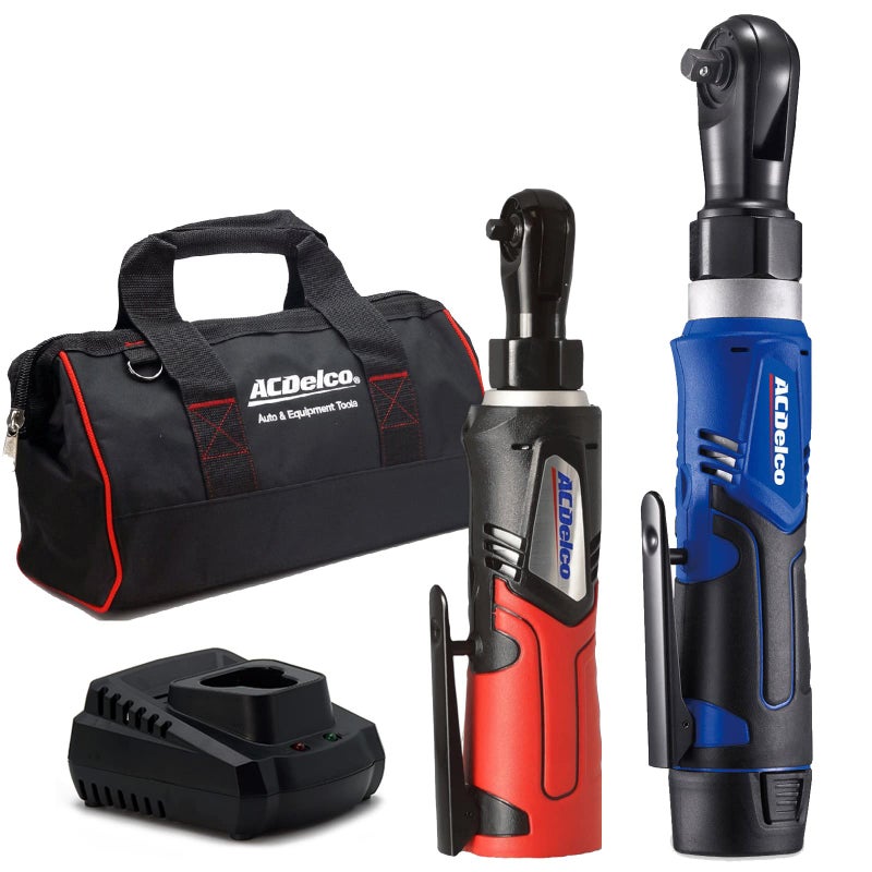 ACDelco Tools ACDelco ARW1209-K9 G12 Series 12V Li-ion Cordless ¼” & 3/8” Ratchet Wrench Combo Tool Kit with Canvas Bag - Image 1