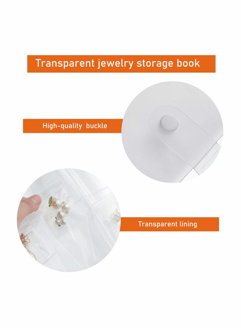KASTWAVE Transparent Jewelry Storage Book Portable Travel(160 Grids +30pcs Jewelry Storage Bag) - Image 4
