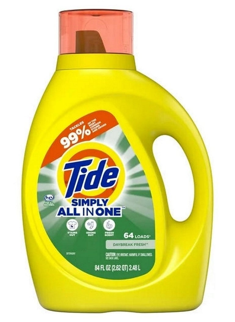 Tide Simply All In One Liquid Laundry Detergent 64 Loads Daybreak Fresh 2.72 L  - Image 1