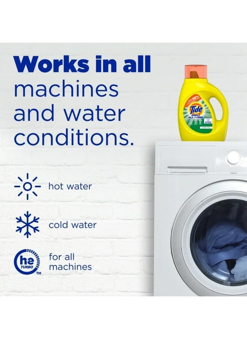 Tide Simply All In One Liquid Laundry Detergent 64 Loads Daybreak Fresh 2.72 L  - Image 5