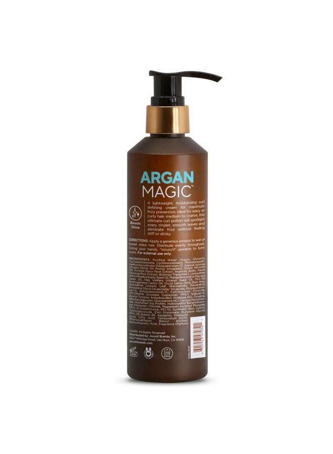 ARGAN MAGIC ARGAN MAGIC Defining Curl Cream - Enhances Waves and Curls While Adding Definition | Conditions, Detangles, and Reduces Frizz | Paraben Free (8.5 Ounce / 250 Milliliter)  - Image 2