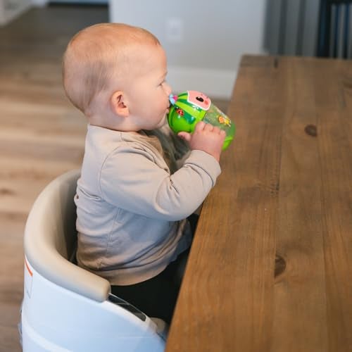 The First Years Cocomelon Weighted Straw Cup - Spill Proof Toddler Straw Cups with Flip Top Cover - Transition Sippy Cups - Toddler Feeding Supplies - 7 Oz - Ages 6 Months and Up - Image 5