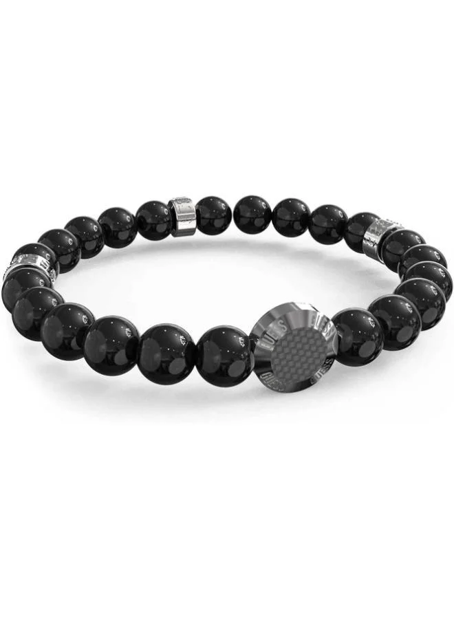 GUESS Gents Carbon Fiber Beads Bracelet