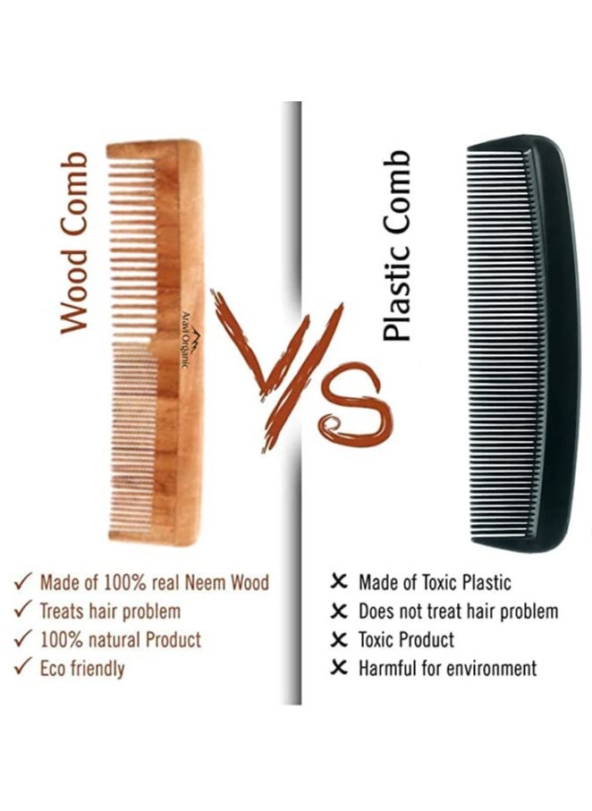 Aravi Organic - Aravi Organic Rosemary Essential Oil 15ml With Neem Wood Comb  Pack of 2 - Image 1