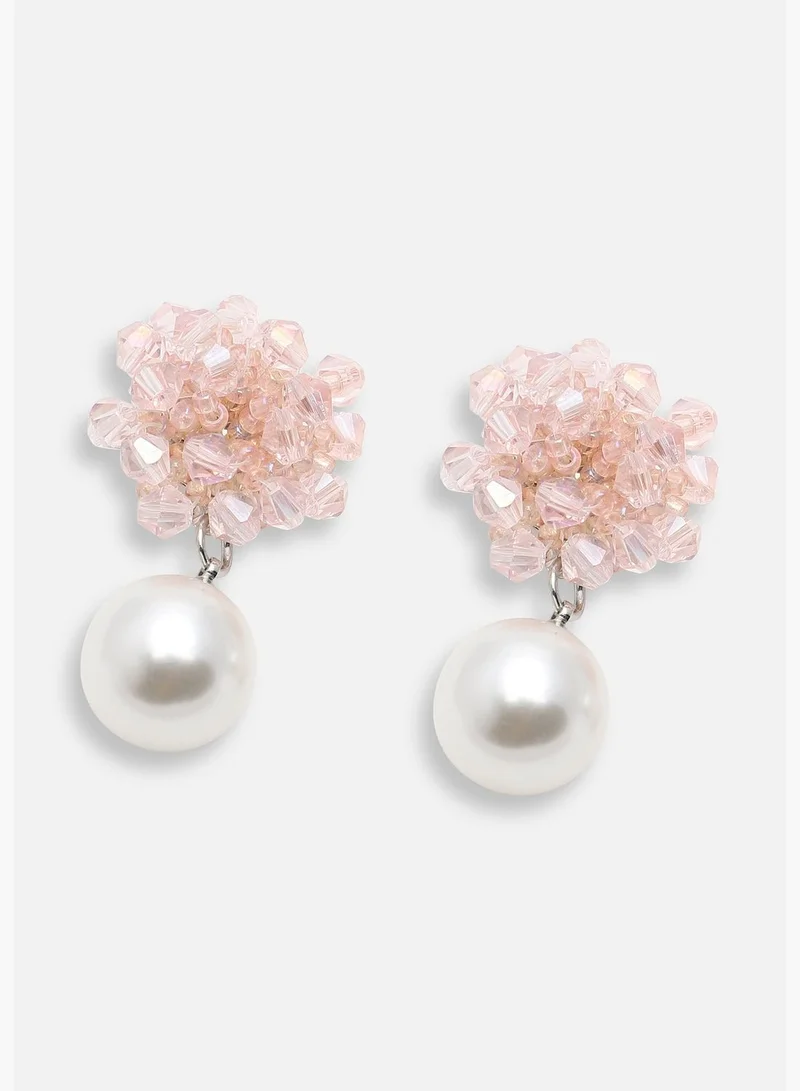 SOHI Gold Plated Party Designer Stone Drop Earring For Women