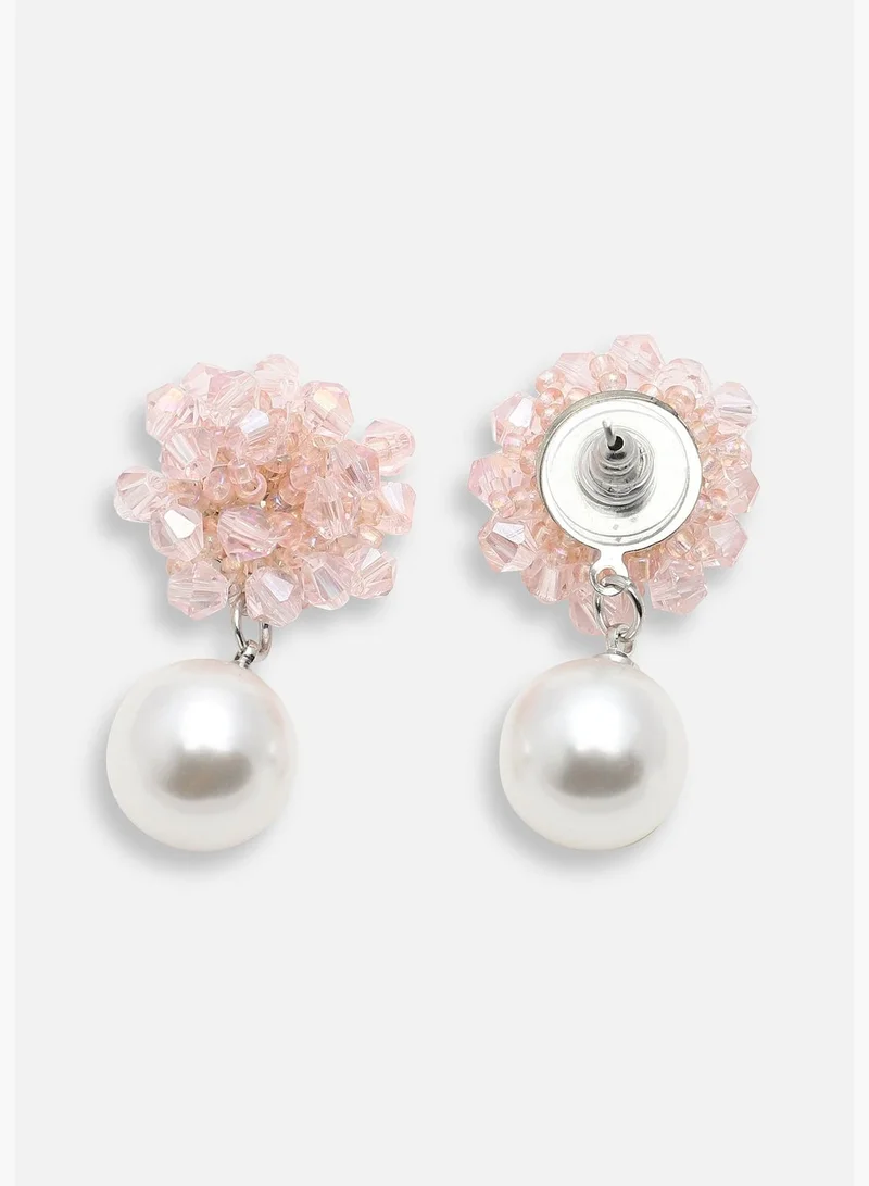 SOHI Gold Plated Party Designer Stone Drop Earring For Women