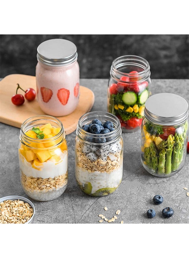 TUZAZO 8 Ounce Clear Plastic Mason Jars Containers With Screw On Lids - Refillable Round Empty Plastic Slime Storage Containers for Kitchen & Household Storage - BPA Free (12 Pack) - Image 5