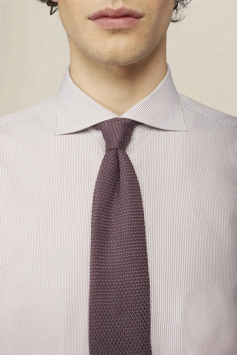 Doppelganger Plain men's tie - Mauve