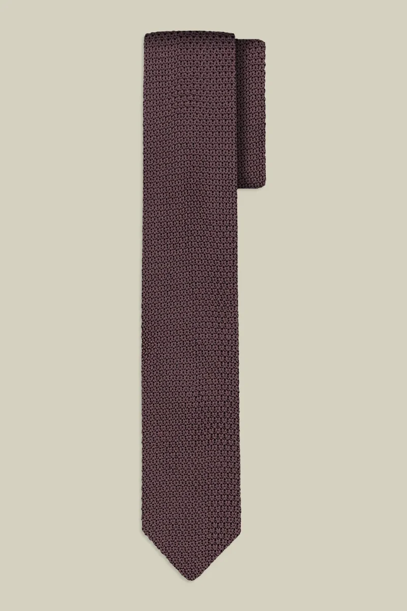 Doppelganger Plain men's tie - Mauve