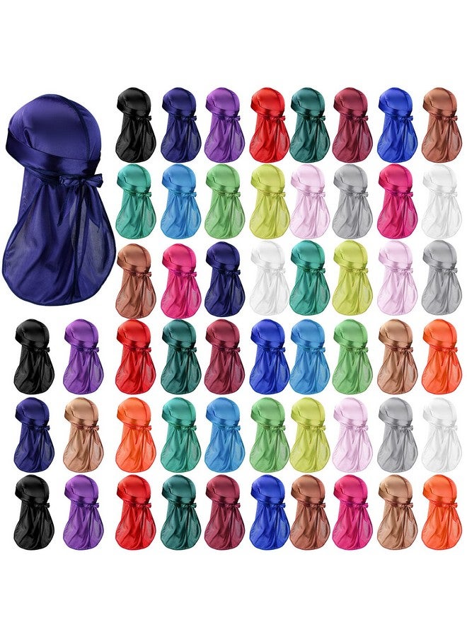 Tarpop 54 قطعة من دوغز الحرير للرجال والنساء 18 لون دوغز قبعة الموجات دوغز ساتان للموجات 360 قابلة للتنفس دو راغز مع حزام عريض دوغز للموجات الشعر الجري اللياقة البدنية ركوب الدراجات التنزه التخييم ملونة - Image 1