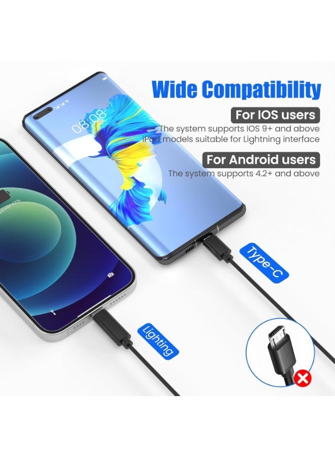 Generic Endoscope Camera with Light,1920P HD Borescope, IP67 Waterpro of Inspection Snake Camera for Drain/Plumbing/Wall Automotive Engine, Semi-Rigid with 8 LED Lights, for iOS/Android,16.4ft - Image 4