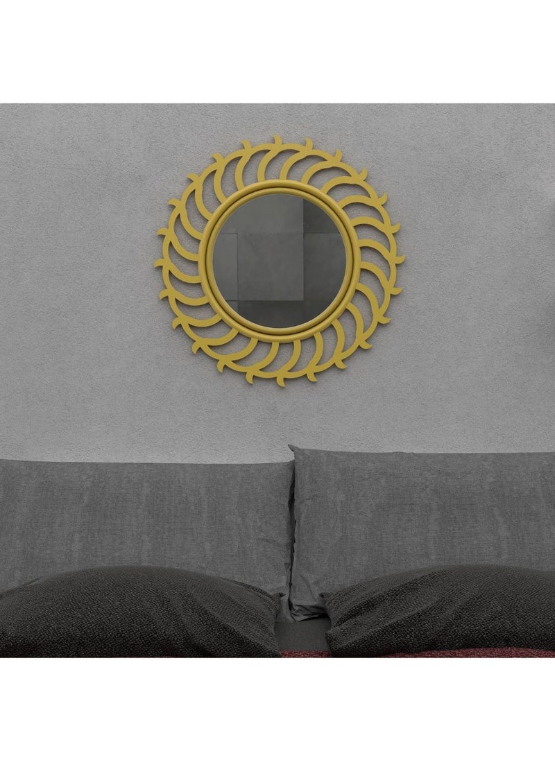 Wooden Twist Big Wooden Wall Mirror, Dressing Bathroom Vanity Mirror  - Image 2